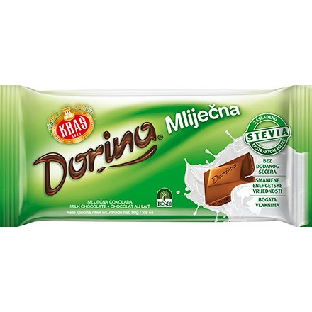 Milk chocolate without sugar 80 g - Dorina
